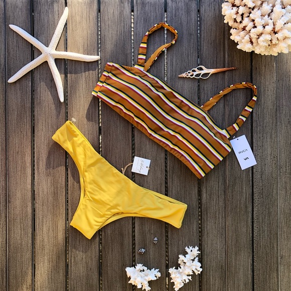 🌴🔆RVCA-BILLABONG-RETRO ROW SINCERELY J. BIKINI - Picture 2 of 12